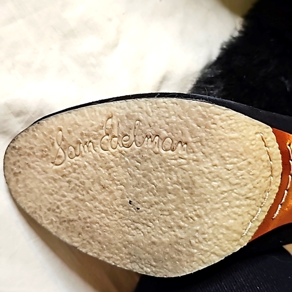 EUC FAUX FUR/Suede Boots Black Size 8 1/2 - Picture 2 of 4